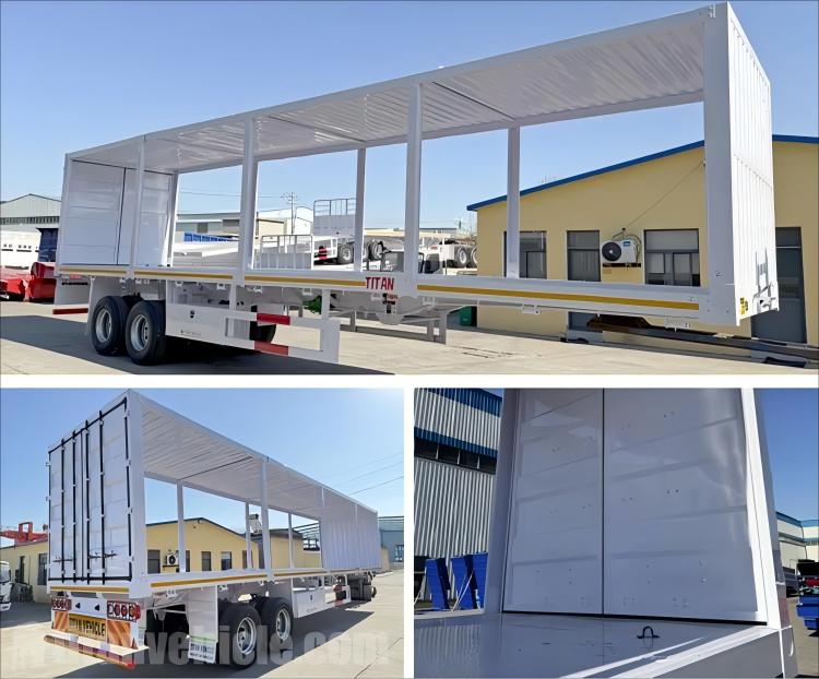 El remolque con cortina lateral de 2 ejes se enviará a Trinidad y Tobago