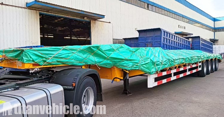 Remolque de plataforma baja de 4 ejes en venta en Papúa Nueva Guinea