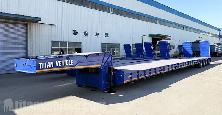 Fabricantes de remolques de plataforma baja de 100 toneladas a la venta en Filipinas