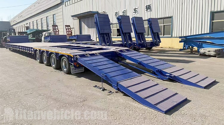 Fabricantes de remolques de plataforma baja de 100 toneladas a la venta en Filipinas