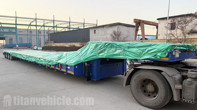 Fabricantes de remolques de plataforma baja de 100 toneladas a la venta en Filipinas