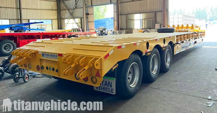 Remolque de plataforma baja de 3 ejes y 60 toneladas en venta en Camerún