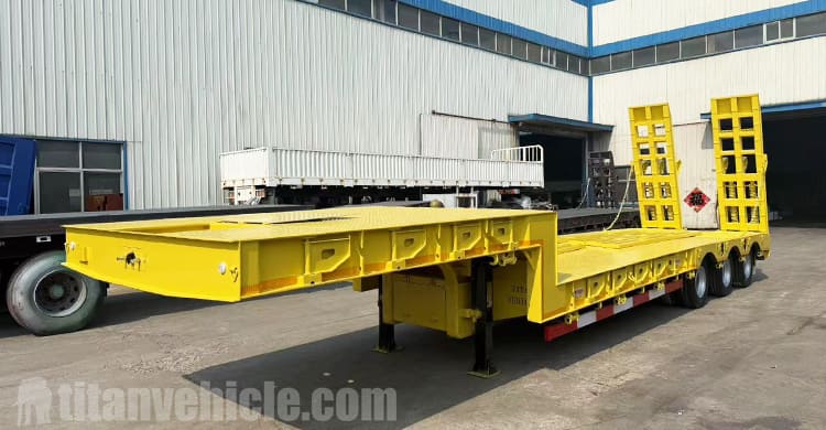Fabricantes de remolques de plataforma baja de tres ejes en venta en Filipinas
