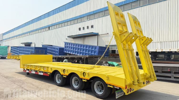 Fabricantes de remolques de plataforma baja de tres ejes en venta en Filipinas