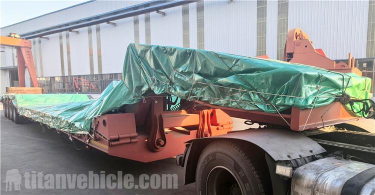 Remolque de plataforma baja de cuello de cisne desmontable de 4 ejes y 120 toneladas a la venta en Guam