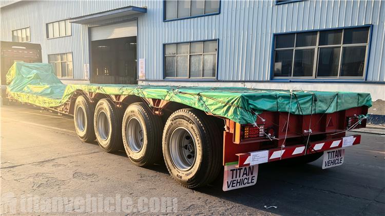 Remolque de plataforma baja de cuello de cisne desmontable de 4 ejes y 120 toneladas a la venta en Guam