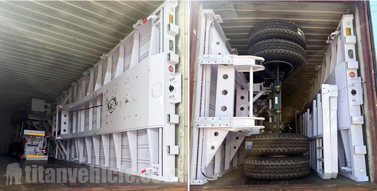 Remolque de plataforma plana de 40 pies con panel frontal, listo para envío a Liberia