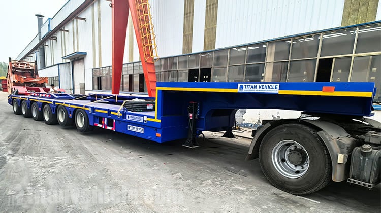 Remolque de plataforma baja de 6 ejes en venta en Ghana