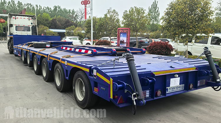 Remolque de plataforma baja de 6 ejes en venta en Ghana