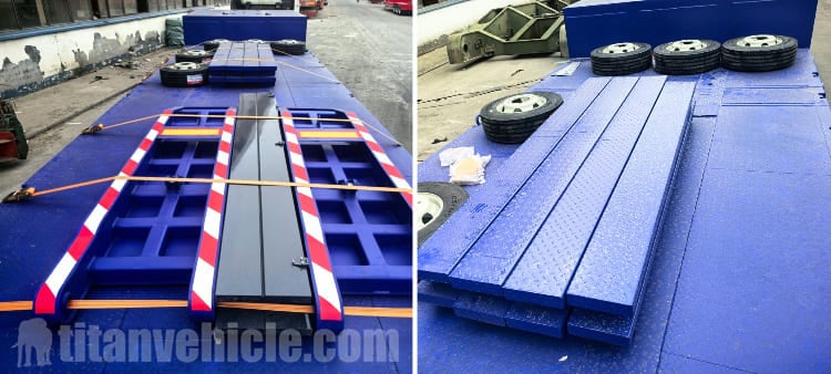 Remolque de plataforma baja de 6 ejes en venta en Ghana