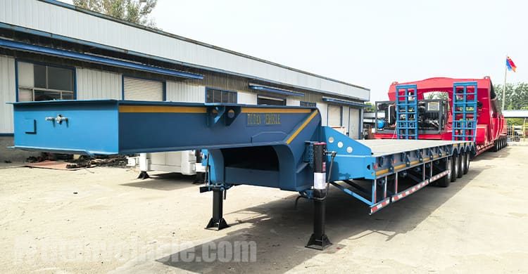Remolque de plataforma baja extensible de 4 ejes en venta en Guyana