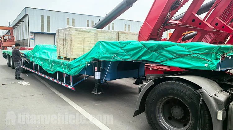 Remolque de plataforma baja extensible de 4 ejes en venta en Guyana