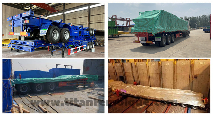 Embalaje y envio de semirremolque de plataforma baja