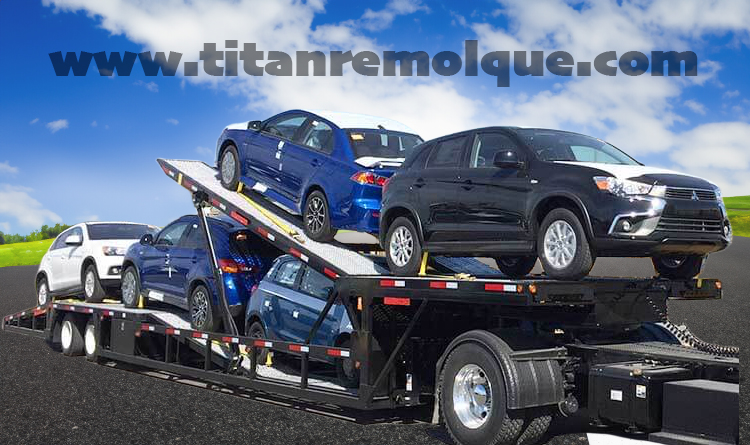 Semirremolque de Portacoche cargando varios coches