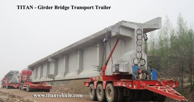 Remolque especial para transporte puentes.