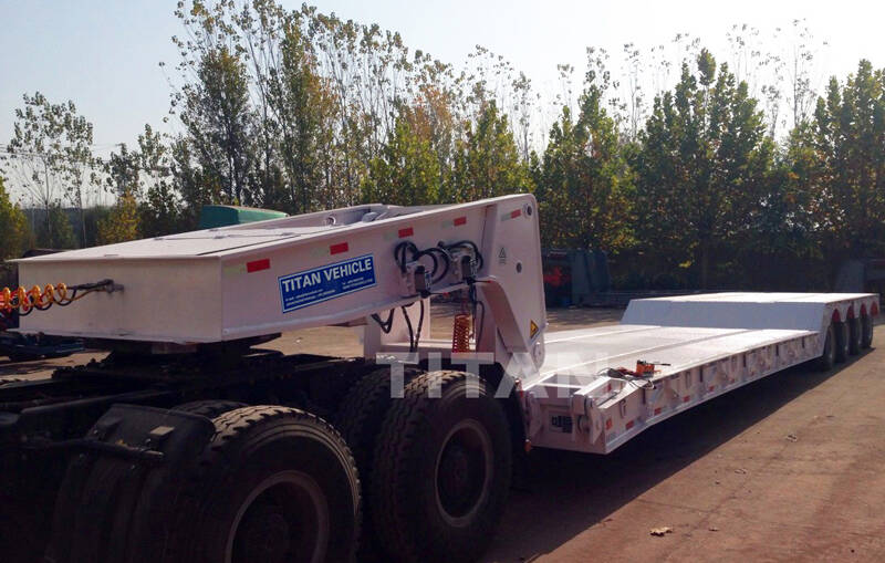 Semirremolque cuello de cisne desmontable de 150 toneladas