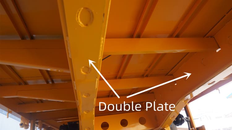 Remolque de plataforma plana de 2 ejes y 20 pies