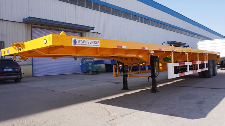 Remolque de plataforma plana de 2 ejes y 20 pies