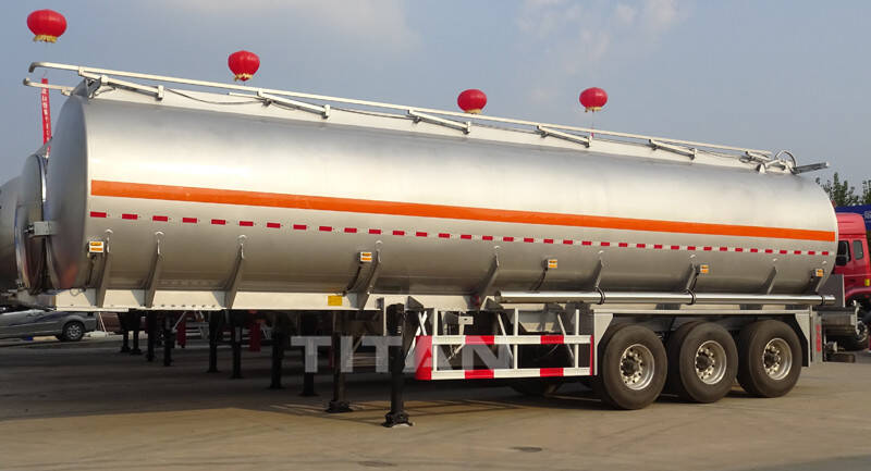 Semirremolque cisterna de combustible de aleación de aluminio de 40 metros cúbicos