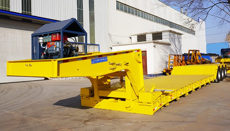 Remolque de cuello de cisne Lowboy desmontable de 60 toneladas a precio de venta