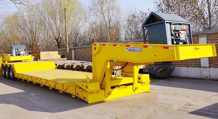 Remolque de cuello de cisne Lowboy desmontable de 60 toneladas a precio de venta