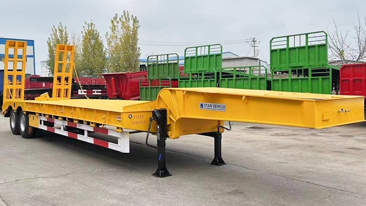 Venta de cargador bajo de 2 ejes | Precio bajo del remolque del tractor del cargador en Guam