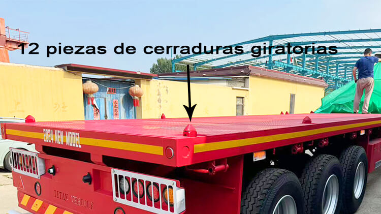 Semirremolque de cama plana de 40 pies Fabricantes de semirremolques de techo plano en México