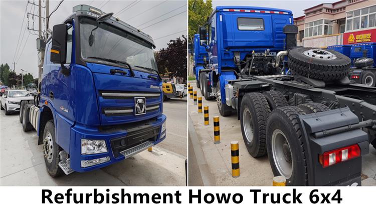 Camión Sinotruk Howo 430 usado de color azul