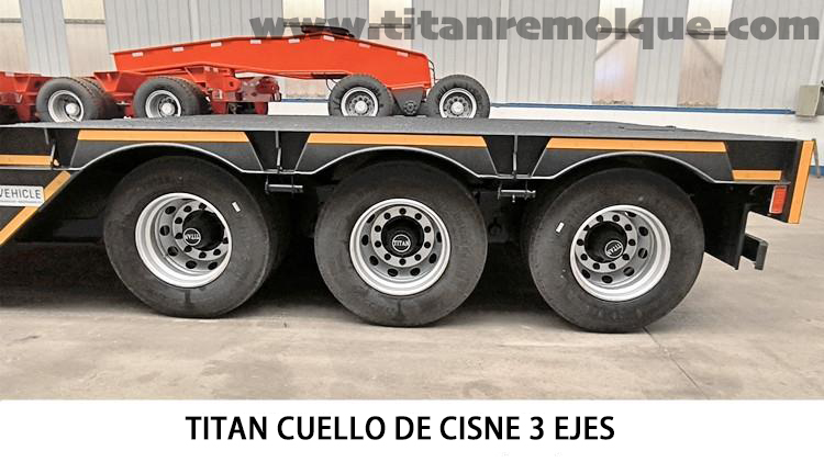 Remolque Lowboy de cuello de cisne desmontable de 3 ejes y 80 toneladas a la venta en México