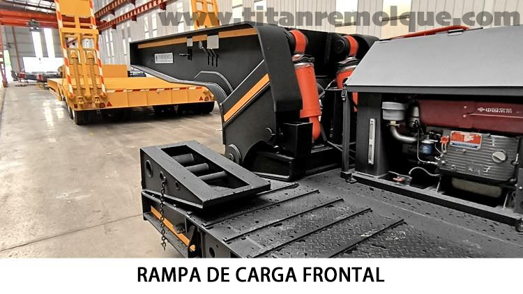 Remolque Lowboy de cuello de cisne desmontable de 3 ejes y 80 toneladas a la venta en México
