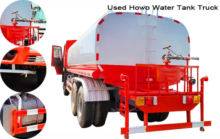 Camiones cisterna de agua de segunda mano Sinotruk Howo