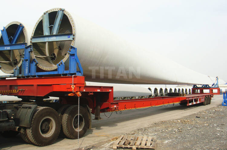 Remolque de transporte de cuchillas extensibles telescópicas
