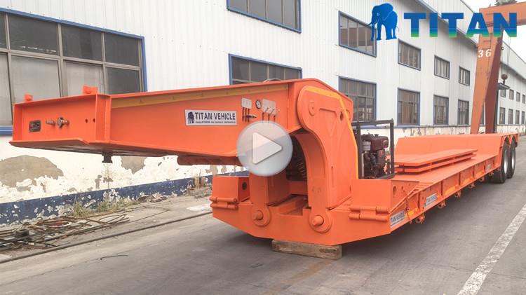 Remolque Lowboy de 2 ejes con carga frontal en venta en México