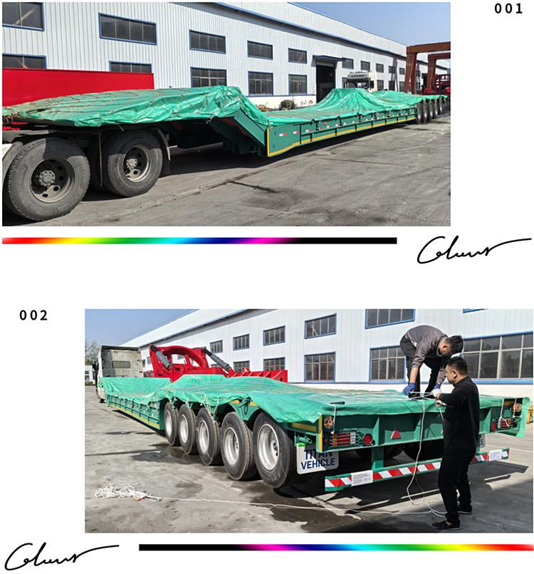 Remolque de plataforma baja con cuello de cisne plegable Load King a la venta en Arabia Saudita