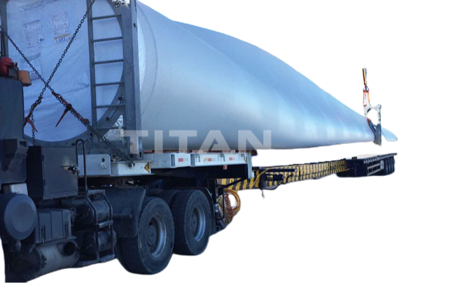TITAN Remolque para Palas Eólicas de 56 Metros | Transporte de Palas en Argentina