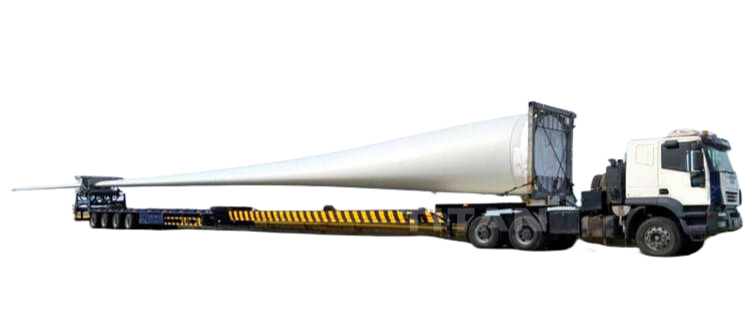 TITAN Remolque para Palas Eólicas de 56 Metros | Transporte de Palas en Argentina