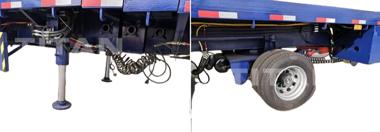 Remolque de palas de turbina eólica retráctil de 4 ejes 58M