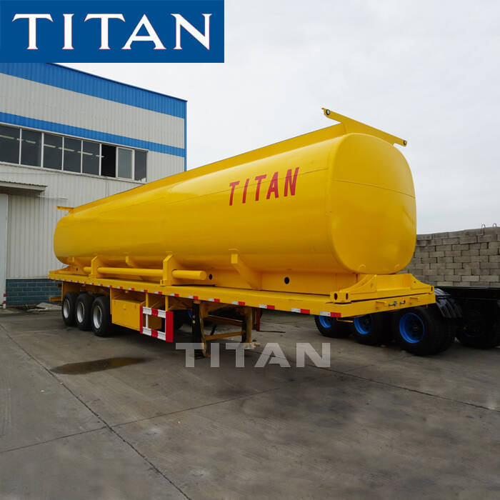 REMOLQUE DE PLATAFORMA PLANA CON TANQUE DE ACEITE 44000L