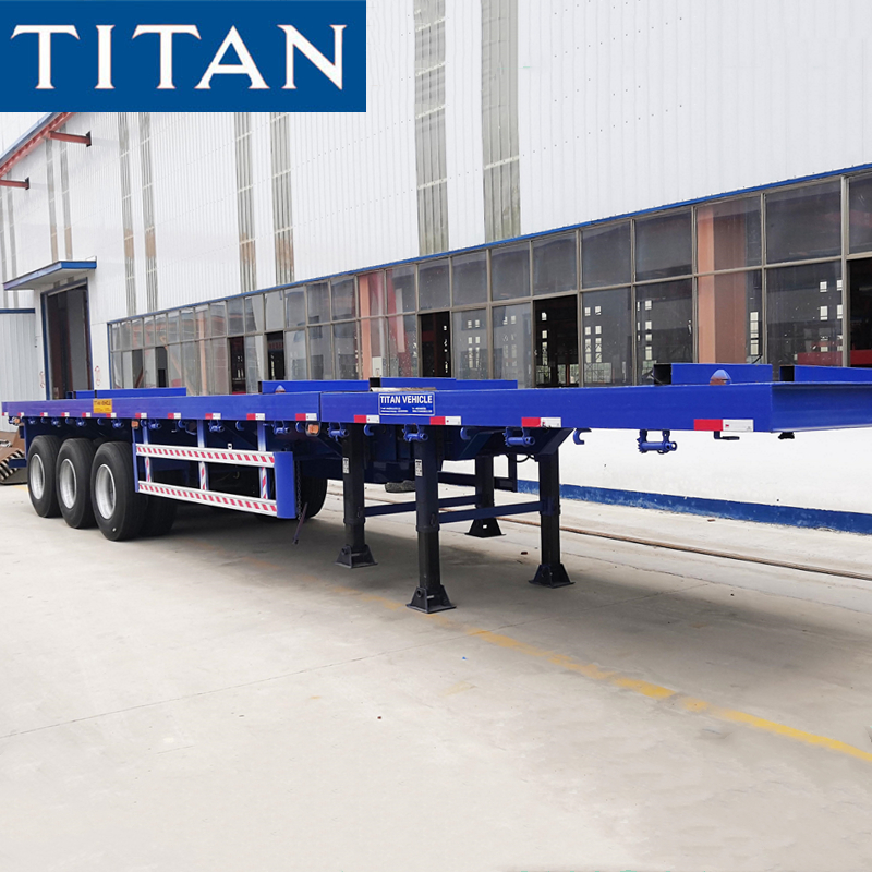 REMOLQUE DE TRANSPORTE DE 4 EJES CON CUCHILLAS DE 58M