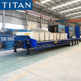 Semirremolque de plataforma baja de 4 ejes y 100 toneladas