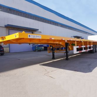 Remolque de plataforma plana de 2 ejes y 20 pies