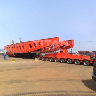 Remolque de eje hidráulico para transporte estructura de puente