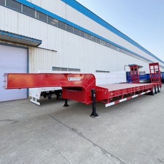 Remolque hidráulico de plataforma baja