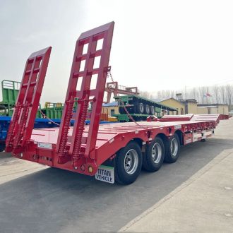 Remolque de plataforma baja de 3 ejes