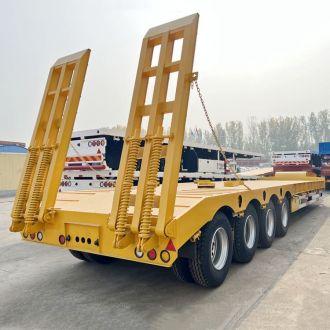 Remolque de plataforma baja de 4 ejes y 80 toneladas