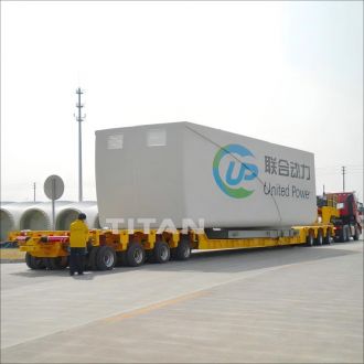 Remolque de plataforma baja hidráulico de varios ejes